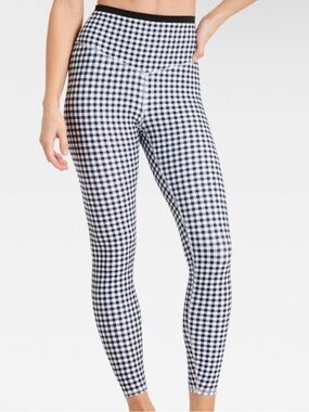 JoyLab Gingham High-Rise Leggings - Black & White